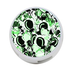 Green Abstract Garden 4-port Usb Hub (one Side) by Valentinaart