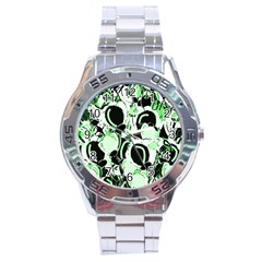 Green Abstract Garden Stainless Steel Analogue Watch