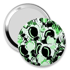 Green Abstract Garden 3  Handbag Mirrors