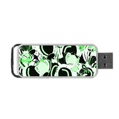 Green Abstract Garden Portable Usb Flash (one Side)