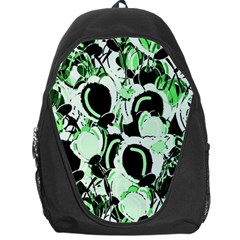 Green Abstract Garden Backpack Bag by Valentinaart