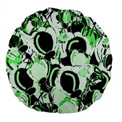 Green Abstract Garden Large 18  Premium Round Cushions