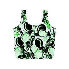 Green Abstract Garden Full Print Recycle Bags (s)  by Valentinaart