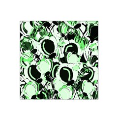 Green Abstract Garden Satin Bandana Scarf