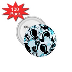 Blue Abstract  Garden 1 75  Buttons (100 Pack) 