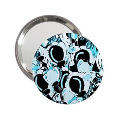 Blue Abstract  Garden 2 25  Handbag Mirrors by Valentinaart