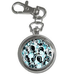 Blue Abstract  Garden Key Chain Watches by Valentinaart