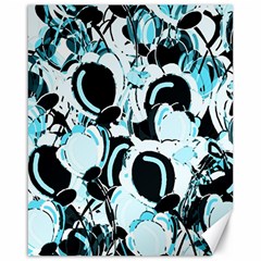 Blue Abstract  Garden Canvas 16  X 20  