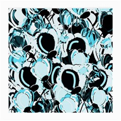 Blue Abstract  Garden Medium Glasses Cloth (2-side) by Valentinaart