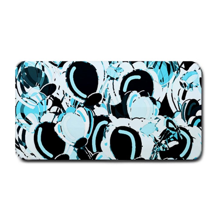 Blue abstract  garden Medium Bar Mats