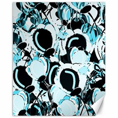 Blue Abstract  Garden Canvas 11  X 14   by Valentinaart