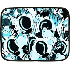 Blue Abstract  Garden Double Sided Fleece Blanket (mini)  by Valentinaart