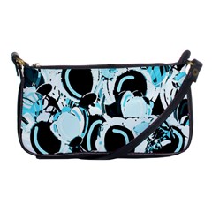 Blue Abstract  Garden Shoulder Clutch Bags