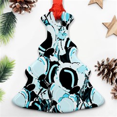 Blue Abstract  Garden Ornament (christmas Tree)