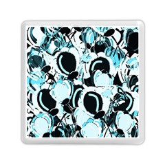 Blue Abstract  Garden Memory Card Reader (square)  by Valentinaart