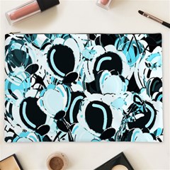 Blue Abstract  Garden Cosmetic Bag (xxl) 