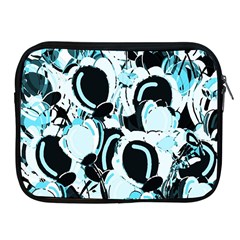 Blue Abstract  Garden Apple Ipad 2/3/4 Zipper Cases by Valentinaart