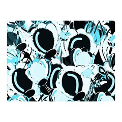 Blue Abstract  Garden Double Sided Flano Blanket (mini)  by Valentinaart