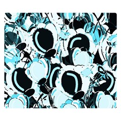 Blue Abstract  Garden Double Sided Flano Blanket (small) 