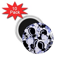 Blue Abstract Floral Design 1 75  Magnets (10 Pack)  by Valentinaart