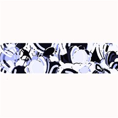 Blue Abstract Floral Design Large Bar Mats