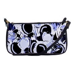 Blue Abstract Floral Design Shoulder Clutch Bags