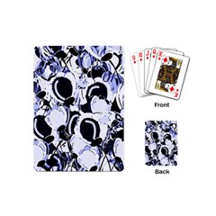 Blue Abstract Floral Design Playing Cards (mini) 