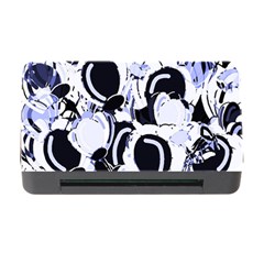 Blue Abstract Floral Design Memory Card Reader With Cf by Valentinaart