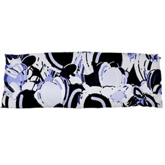 Blue Abstract Floral Design Body Pillow Case Dakimakura (two Sides) by Valentinaart