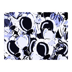 Blue Abstract Floral Design Double Sided Flano Blanket (mini) 