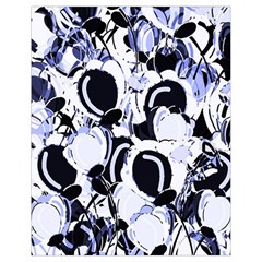 Blue Abstract Floral Design Drawstring Bag (small)