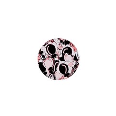 Pink Abstract Garden 1  Mini Buttons