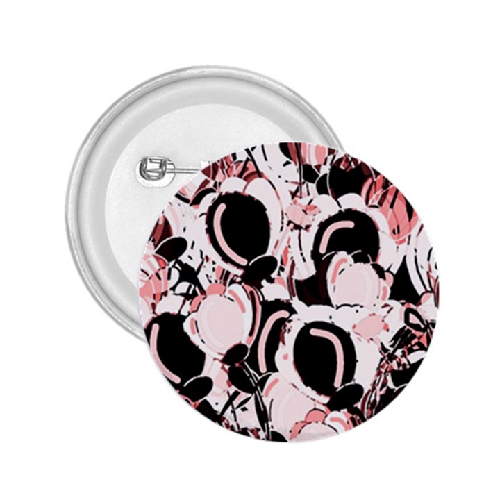 Pink abstract garden 2.25  Buttons