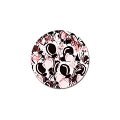 Pink Abstract Garden Golf Ball Marker by Valentinaart