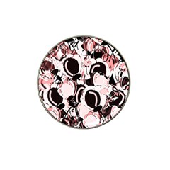 Pink Abstract Garden Hat Clip Ball Marker