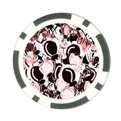 Pink Abstract Garden Poker Chip Card Guards