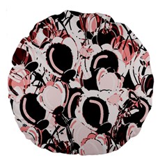 Pink Abstract Garden Large 18  Premium Round Cushions