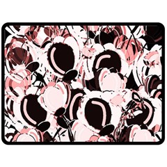 Pink Abstract Garden Double Sided Fleece Blanket (large) 