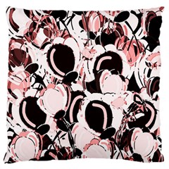 Pink Abstract Garden Large Flano Cushion Case (one Side) by Valentinaart