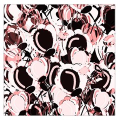 Pink Abstract Garden Large Satin Scarf (square)