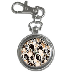 Orange Abstract Garden Key Chain Watches