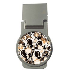 Orange Abstract Garden Money Clips (round) 