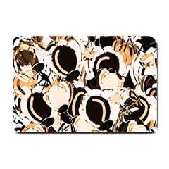 Orange Abstract Garden Small Doormat  by Valentinaart