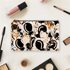 Orange Abstract Garden Cosmetic Bag (medium) 