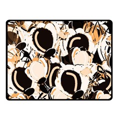 Orange Abstract Garden Fleece Blanket (small)