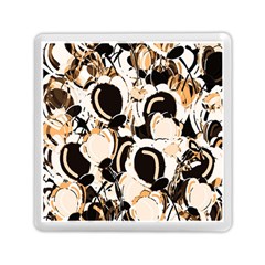 Orange Abstract Garden Memory Card Reader (square) 