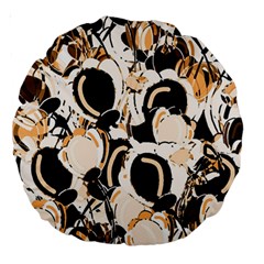 Orange Abstract Garden Large 18  Premium Round Cushions