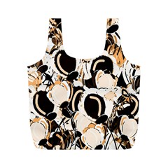 Orange Abstract Garden Full Print Recycle Bags (m) 