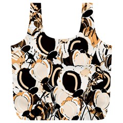 Orange Abstract Garden Full Print Recycle Bags (l)  by Valentinaart