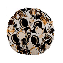 Orange Abstract Garden Standard 15  Premium Flano Round Cushions